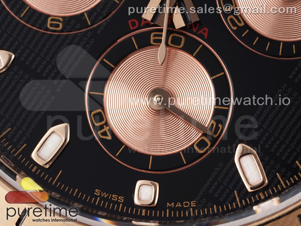 Daytona 116505 BTF 1:1 Best Edition Black/RG Dial on RG Bracelet SA4130 - Image 6