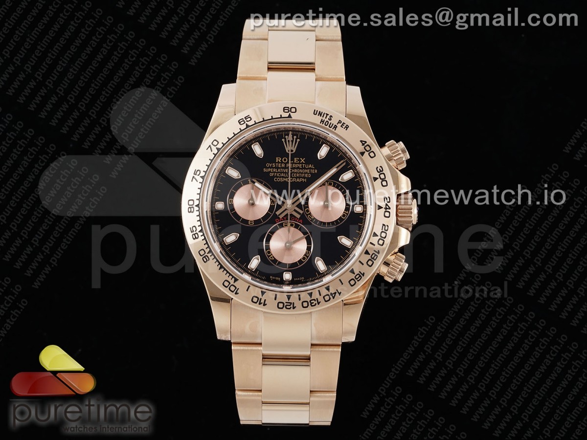 Daytona 116505 BTF 1:1 Best Edition Black/RG Dial on RG Bracelet SA4130 - Image 2