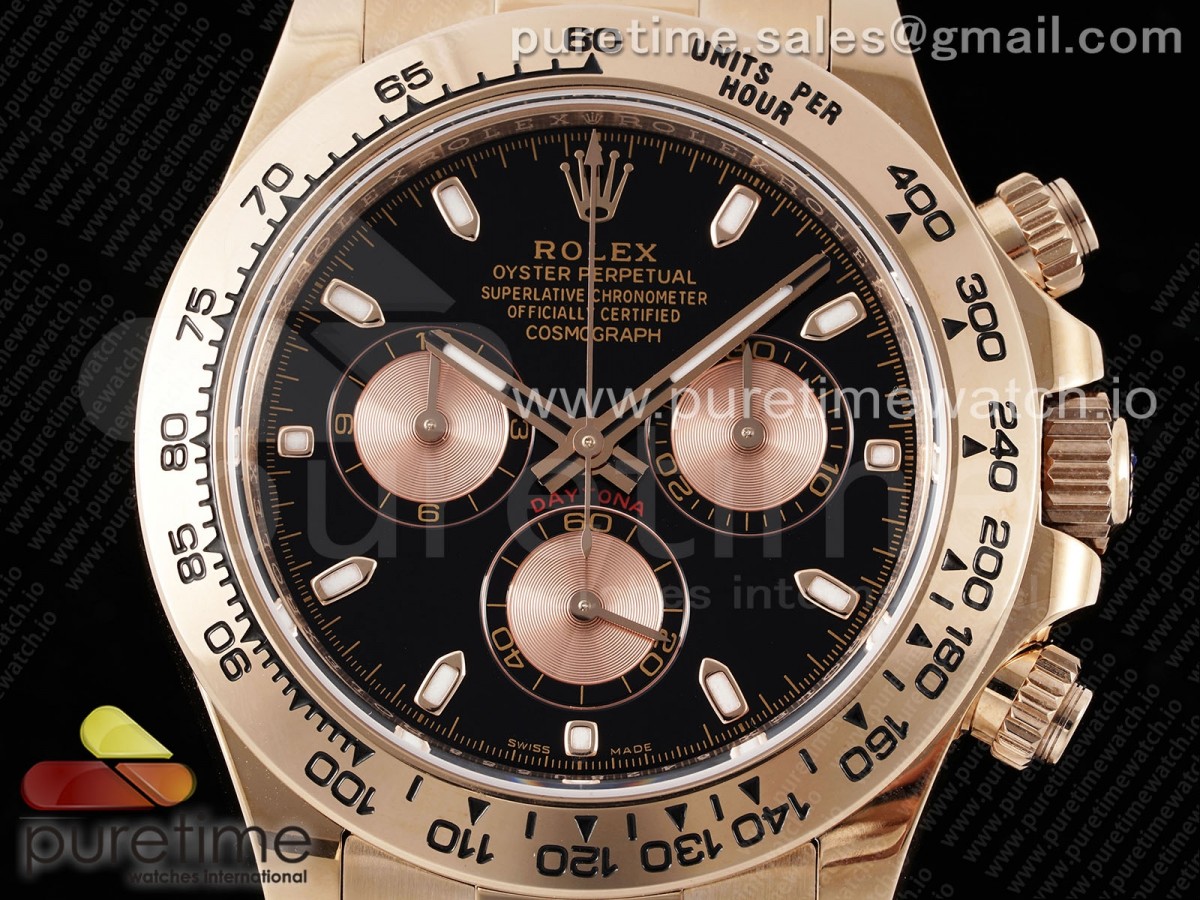 Daytona 116505 BTF 1:1 Best Edition Black/RG Dial on RG Bracelet SA4130 - Image 4