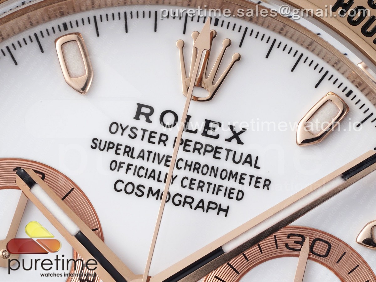 Daytona 116505 BTF 1:1 Best Edition White Dial on RG Bracelet SA4130 - Image 8