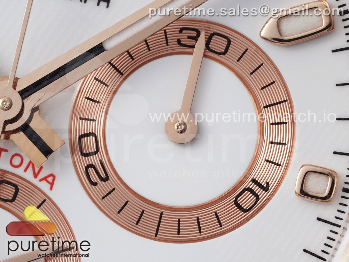 Daytona 116505 BTF 1:1 Best Edition White Dial on RG Bracelet SA4130 - Image 7