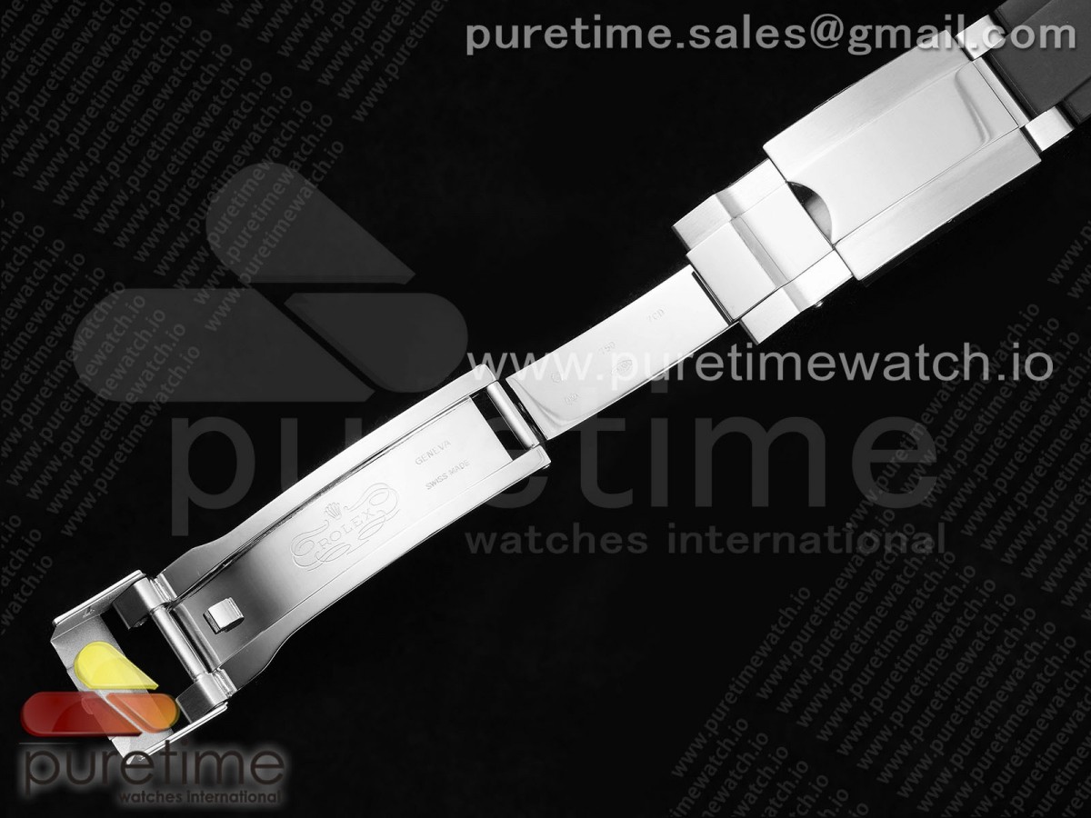 Daytona 116509 Clean 904L SS Boîtier Cadran argent/noir sur Bracelet en caoutchouc SA4130 V2 – Image 12