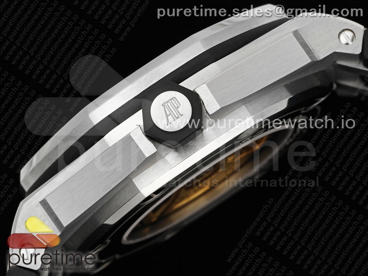 Royal Oak Offshore Diver 15710 ZF 1:1 Best Edition Black Dial on Black Rubber Strap SA3120 Super Clone V2 - Image 8
