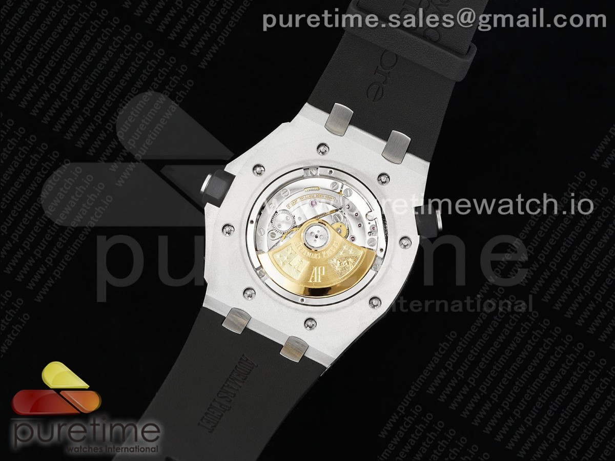 Royal Oak Offshore Diver 15710 ZF 1:1 Best Edition Black Dial on Black Rubber Strap SA3120 Super Clone V2 - Image 4