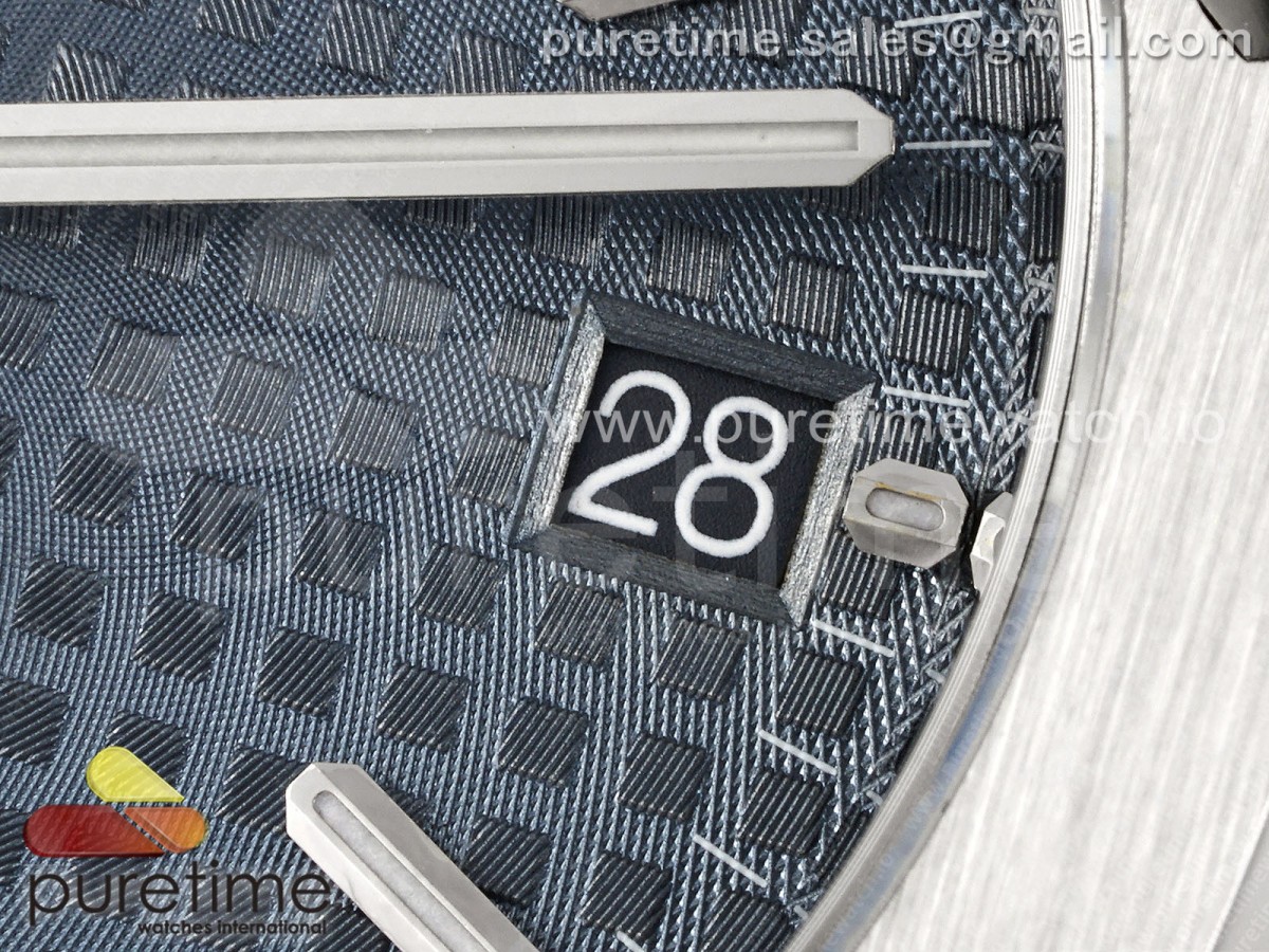 Royal Oak 37mm 15450 SS APSF 1:1 Best Edition Blue Textured Dial on SS Bracelet SA3120 Super Clone - Image 8