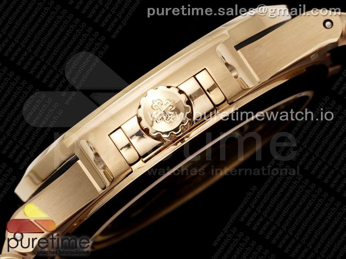 Nautilus 7118 Ladies RG PPF 1:1 Best Edition RG Dial Diamonds Bezel on RG Bracelet 324CS - Image 7