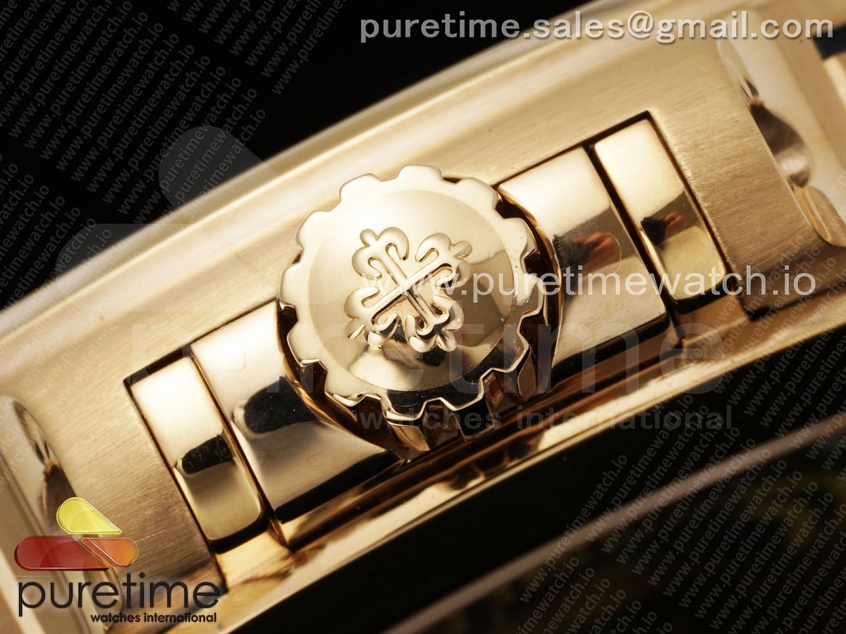 Nautilus 7118 Ladies RG PPF 1:1 Best Edition RG Dial Diamonds Bezel on RG Bracelet 324CS - Image 5