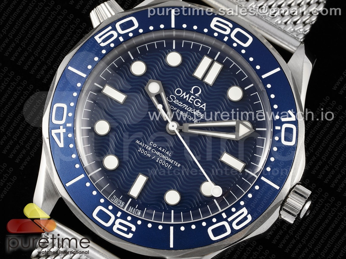 Seamaster 300M 42mm James Bond 60th anniversary VSF Best Edition on Mesh Bracelet A8806