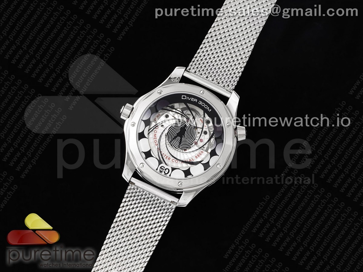 Seamaster 300M 42mm James Bond 60th anniversary VSF Best Edition on Mesh Bracelet A8806 - Image 5