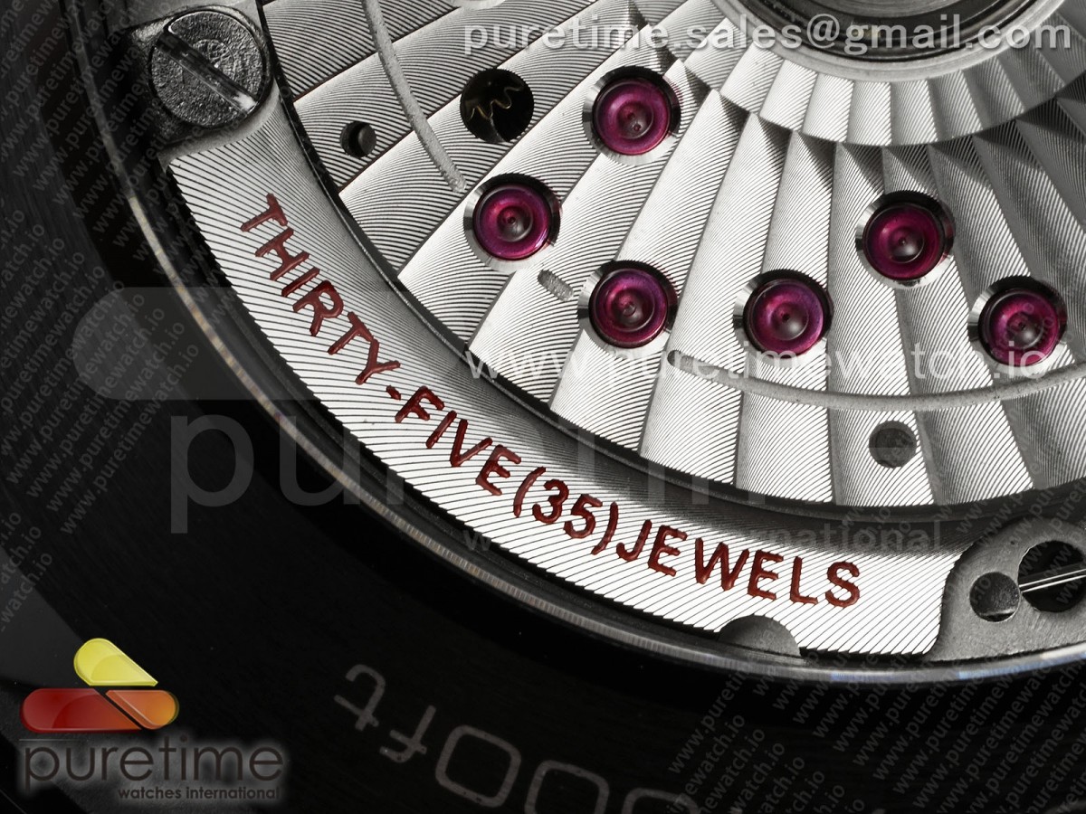 Seamaster 300m 43.5mm Black Ceramic VSF 1:1 Best Edition Black Dial RG Bezel on Black Rubber Strap A8806 - Image 22