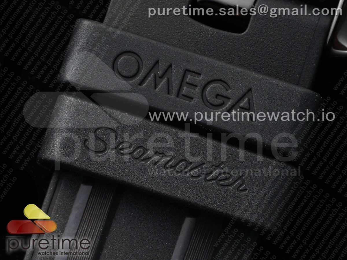 Seamaster 300m 43.5mm Black Ceramic VSF 1:1 Best Edition Black Dial RG Bezel on Black Rubber Strap A8806 - Image 15