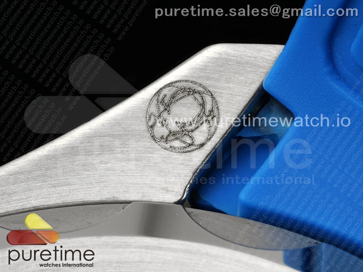 Seamaster 6000M Ultra Deep SS TF Blau Zifferblatt schwarze Keramik Lünette auf schwarzem Gummiband A2824 – Bild 9