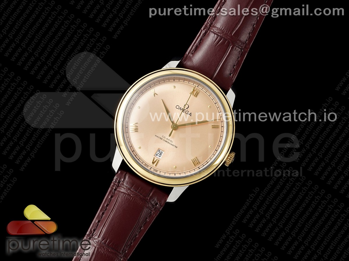 De Ville Date YG MKF 1:1 Best Edition Brown Dial Roman Marker on Brown Leather Strap A8800 - Image 2