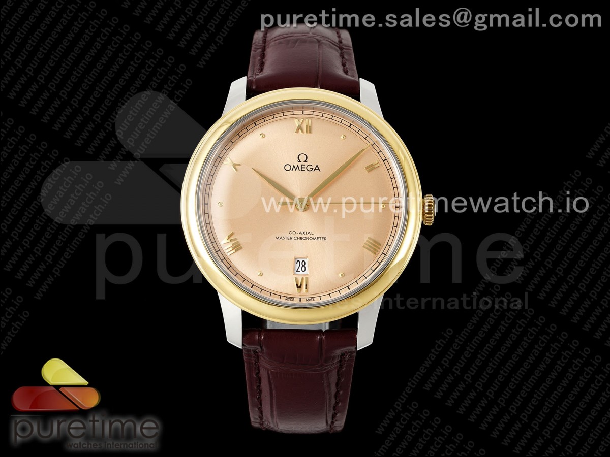 De Ville Date YG MKF 1:1 Best Edition Brown Dial Roman Marker on Brown Leather Strap A8800 - Image 3