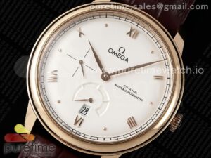 De Ville Power Reserve RG MKF 1:1 Best Edition White Dial on Brown Leather Strap A8810