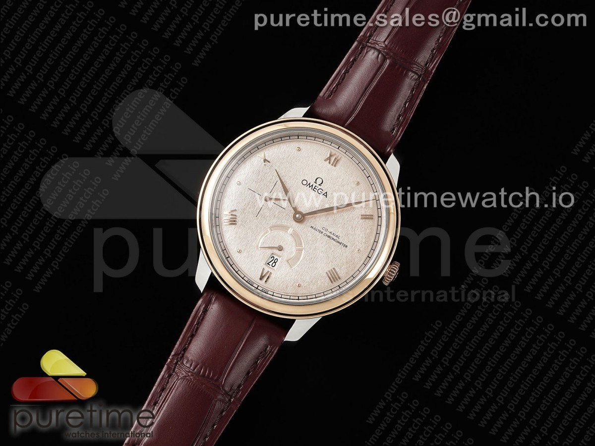 De Ville Power Reserve RG MKF 1:1 Best Edition RG Textured Dial on Brown Leather Strap A8810 - Image 4