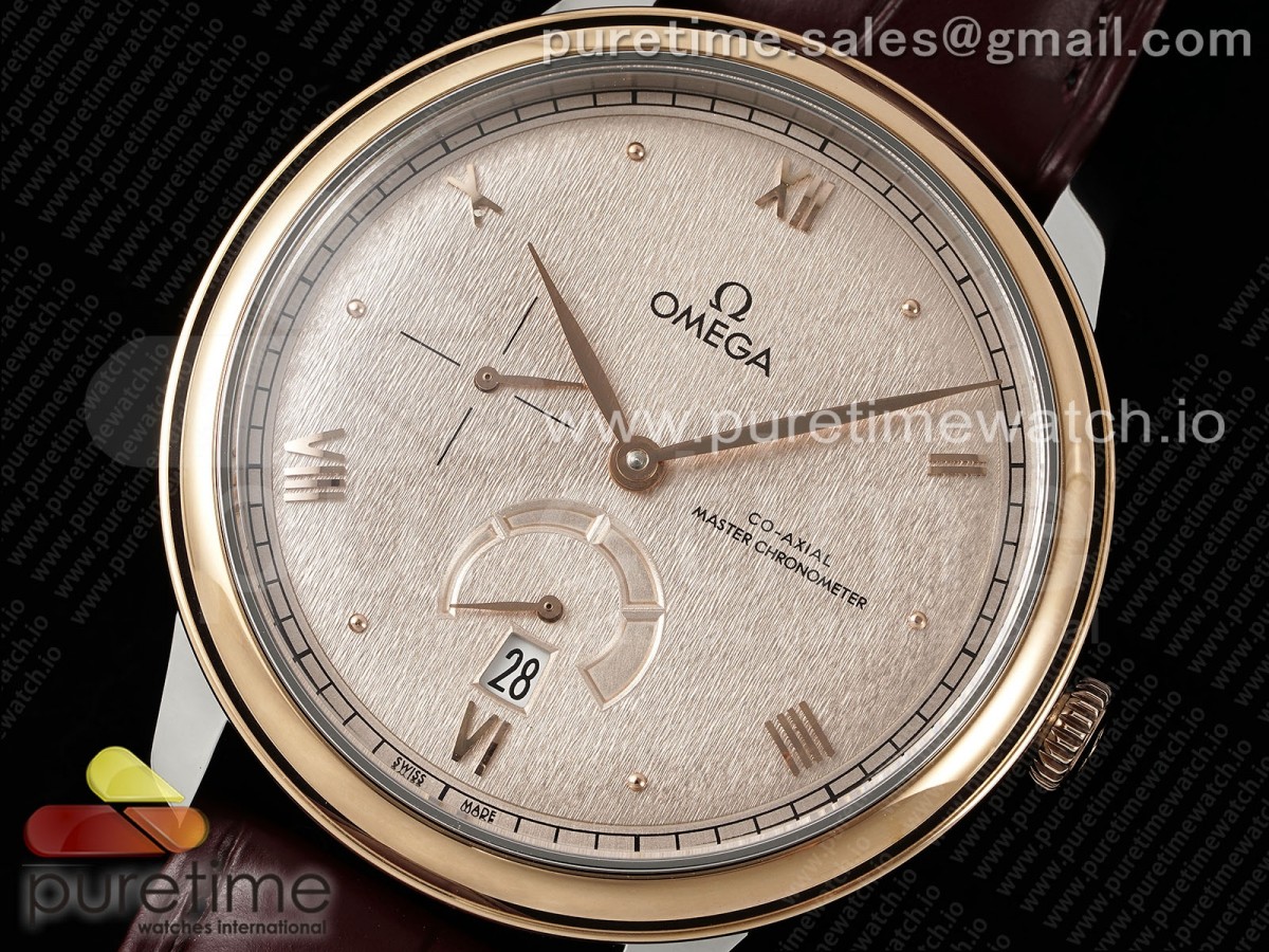 De Ville Power Reserve RG MKF 1:1 Best Edition RG Textured Dial on Brown Leather Strap A8810