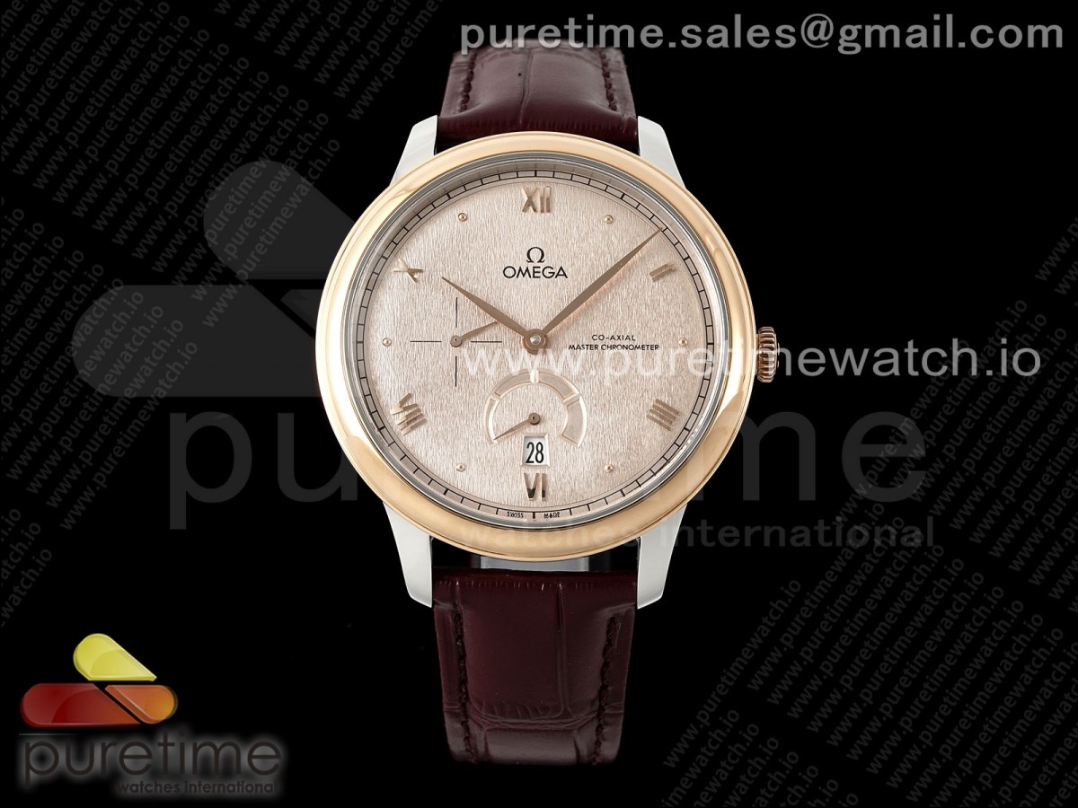 De Ville Power Reserve RG MKF 1:1 Best Edition RG Textured Dial on Brown Leather Strap A8810 - Image 3