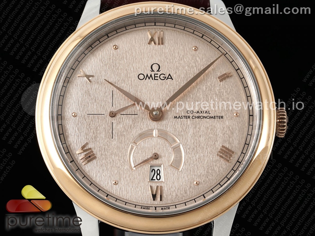 De Ville Power Reserve RG MKF 1:1 Best Edition RG Textured Dial on Brown Leather Strap A8810 - Image 2