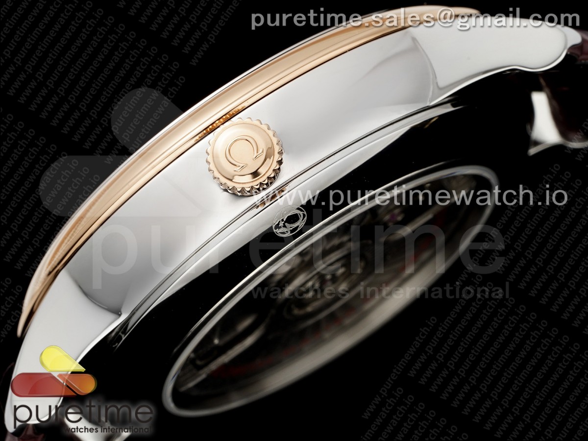 De Ville Power Reserve RG MKF 1:1 Best Edition RG Textured Dial on Brown Leather Strap A8810 - Image 6