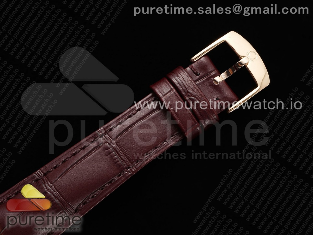 De Ville Power Reserve RG MKF 1:1 Best Edition RG Textured Dial on Brown Leather Strap A8810 - Image 15