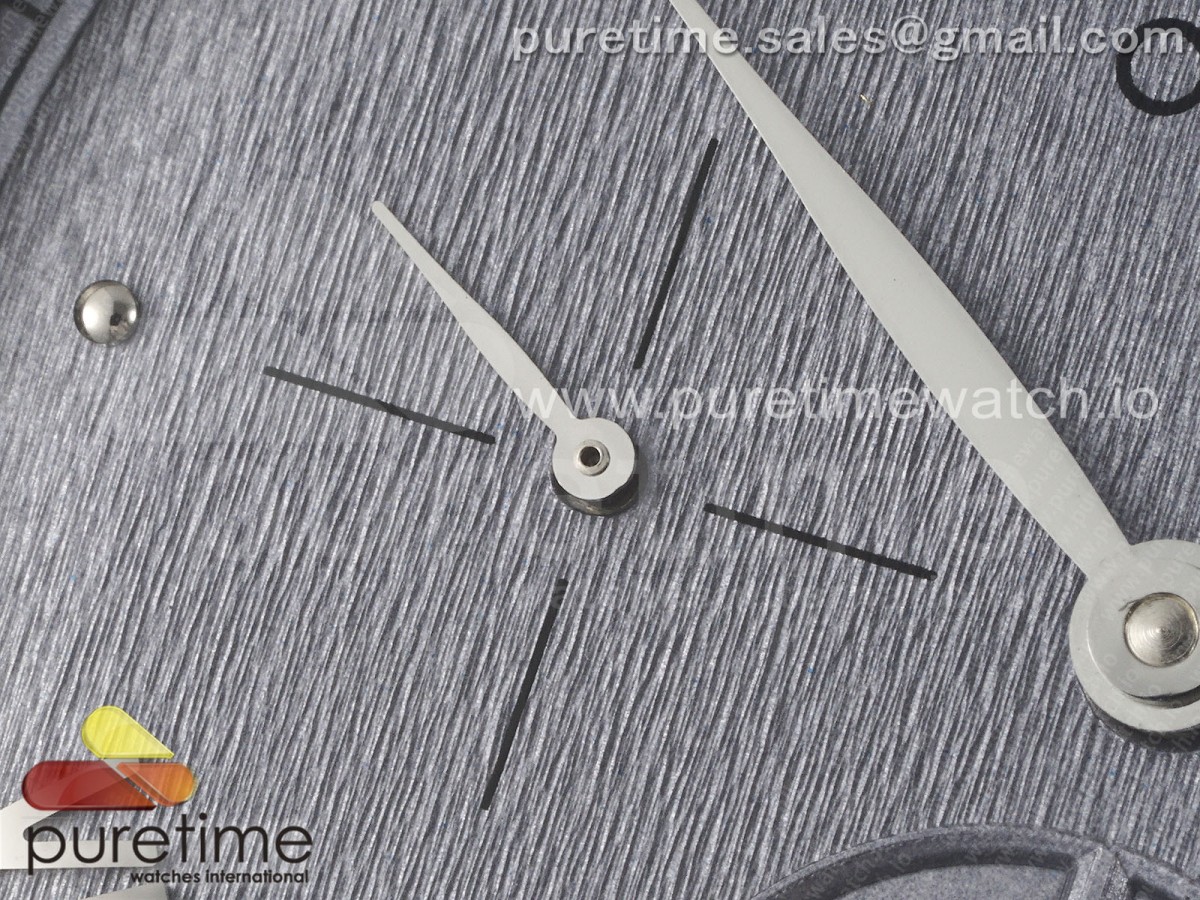 De Ville Power Reserve SS MKF 1:1 Best Edition Gray Textured Dial on Black Leather Strap A8810 - Image 24
