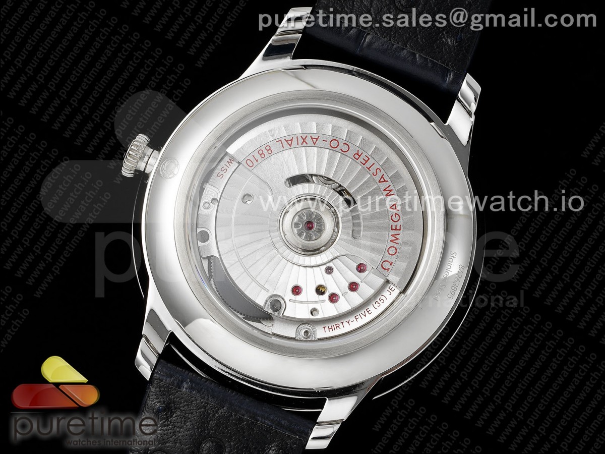 De Ville Power Reserve SS MKF 1:1 Best Edition Gray Textured Dial on Black Leather Strap A8810 - Image 23