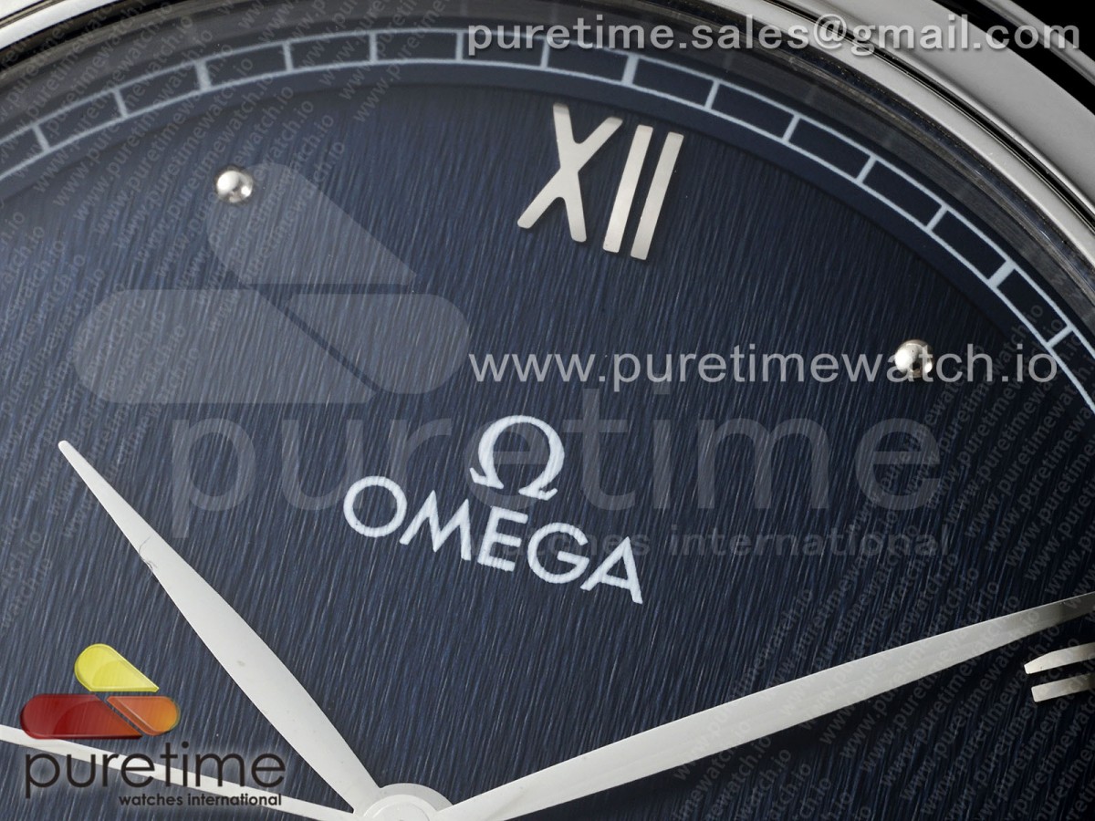 De Ville Date SS MKF 1:1 Best Edition Deep Blue Dial on Black Leather Strap A8800 - Image 7