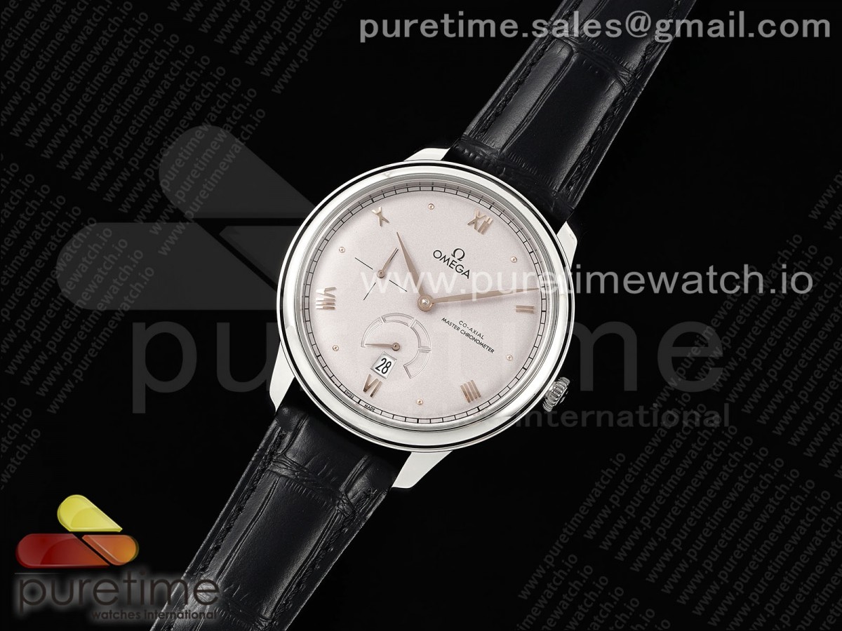De Ville Power Reserve SS MKF 1:1 Best Edition Champagne Dial on Black Leather Strap A8810 - Image 3
