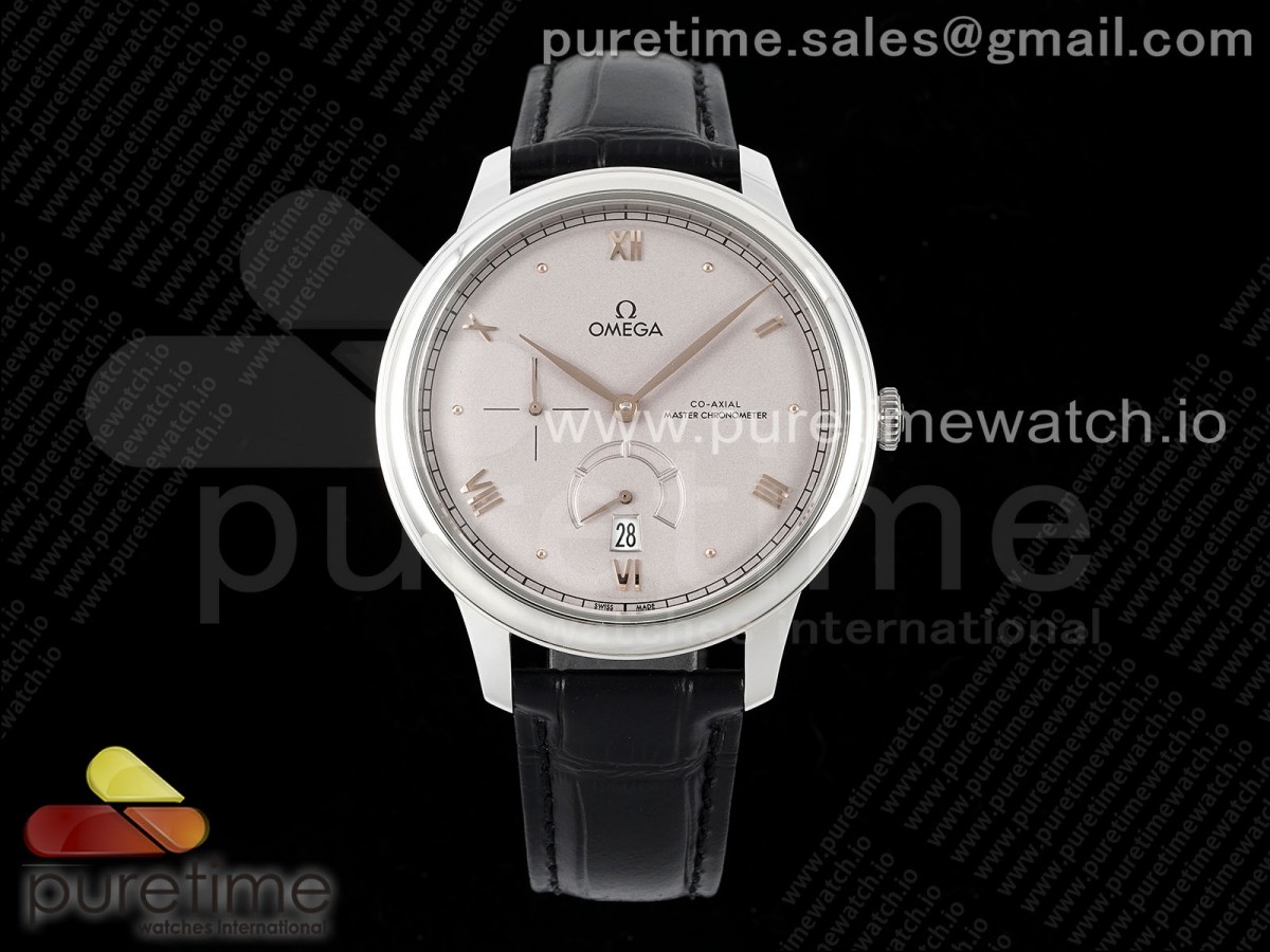 De Ville Power Reserve SS MKF 1:1 Best Edition Champagne Dial on Black Leather Strap A8810 - Image 2