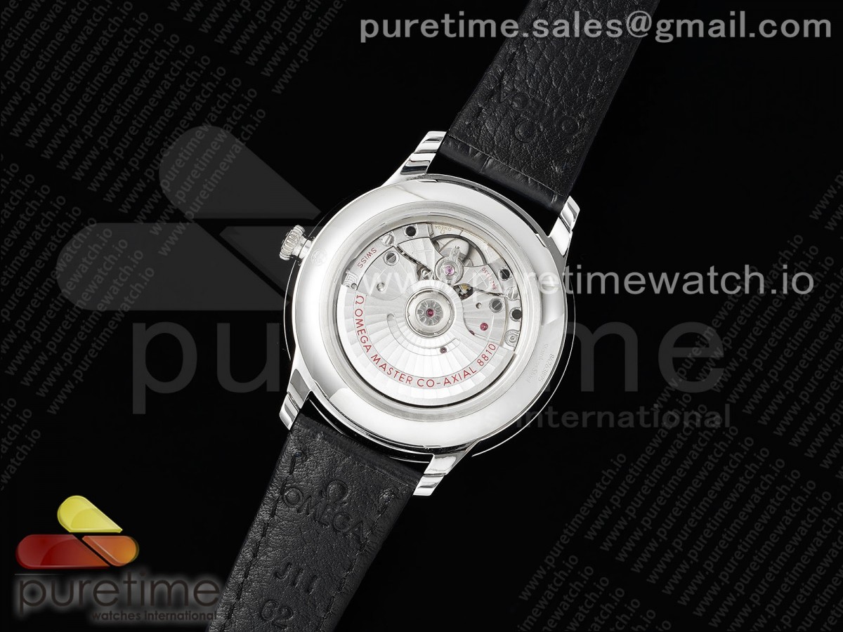 De Ville Power Reserve SS MKF 1:1 Best Edition Pink Dial on Black Leather Strap A8810 - Image 5