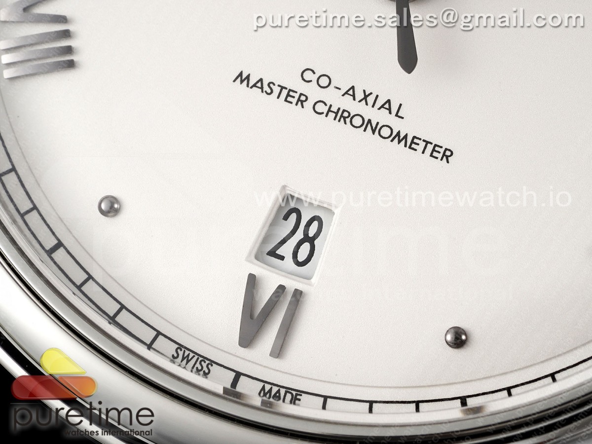 De Ville Date SS MKF 1:1 Best Edition White Dial on Black Leather Strap A8800 - Image 5