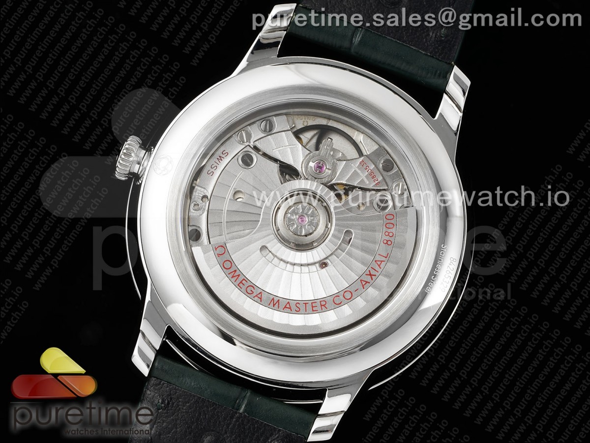 De Ville Date SS MKF 1:1 Best Edition Green Dial on Green Leather Strap A8800 - Image 17