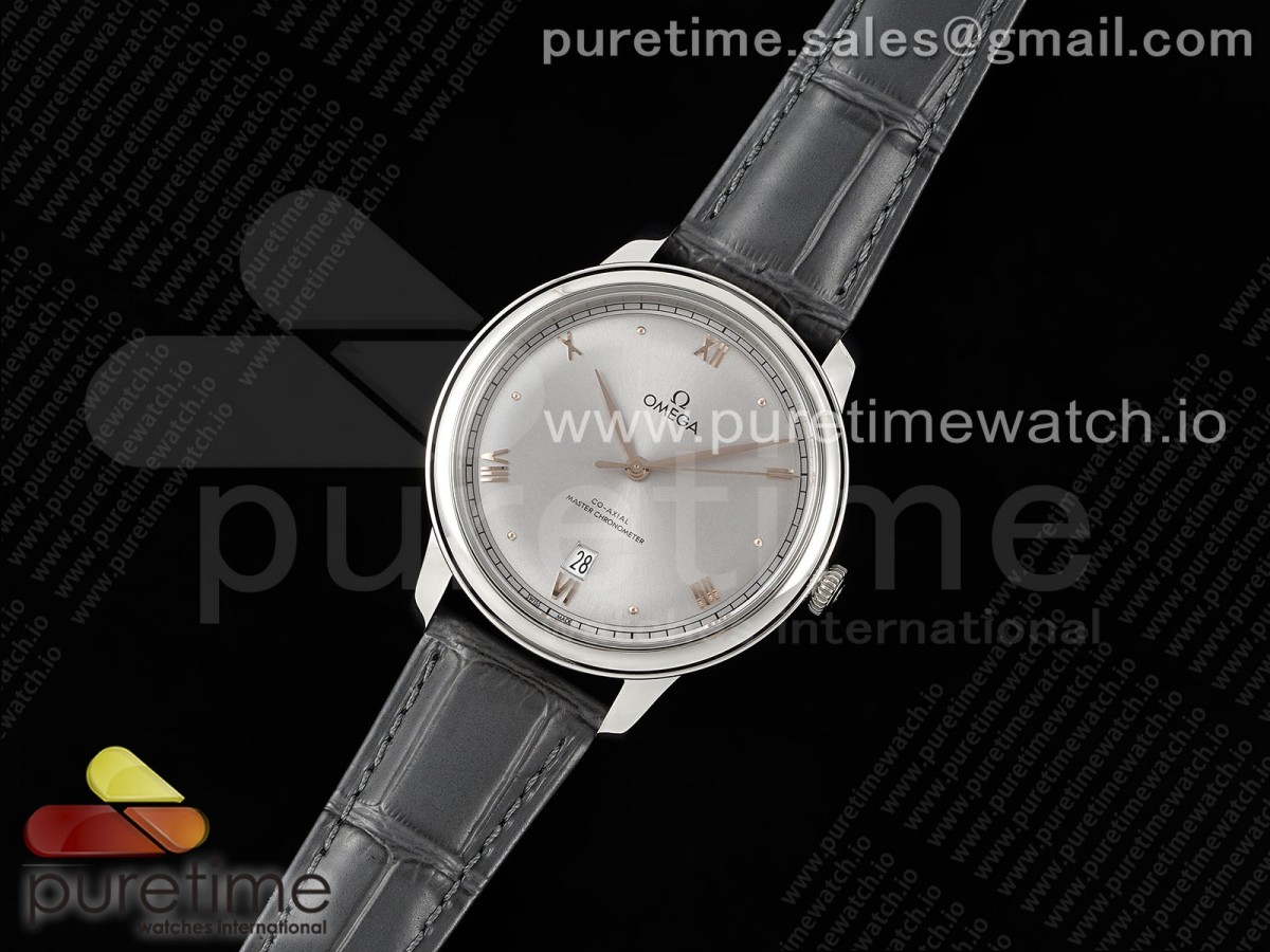De Ville Date SS MKF 1:1 Best Edition Gray Dial on Gray Leather Strap A8800 - Image 2