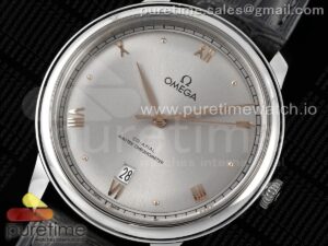 De Ville Date SS MKF 1:1 Best Edition Gray Dial on Gray Leather Strap A8800