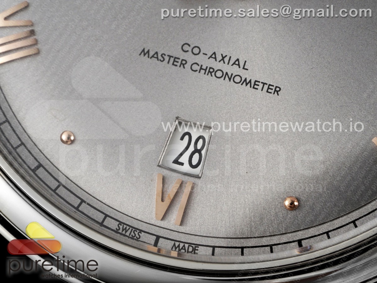 De Ville Date SS MKF 1:1 Best Edition Gray Dial on Gray Leather Strap A8800 - Image 7