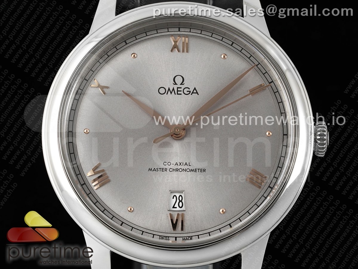 De Ville Date SS MKF 1:1 Best Edition Gray Dial on Gray Leather Strap A8800 - Image 6