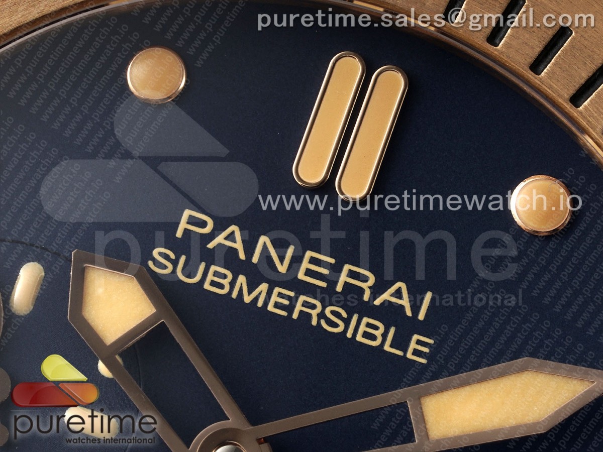 PAM1074 W Bronzo VSF 1:1 Best Edition Blue Dial on Blue Calfskin Strap P.900 Clone - Image 9