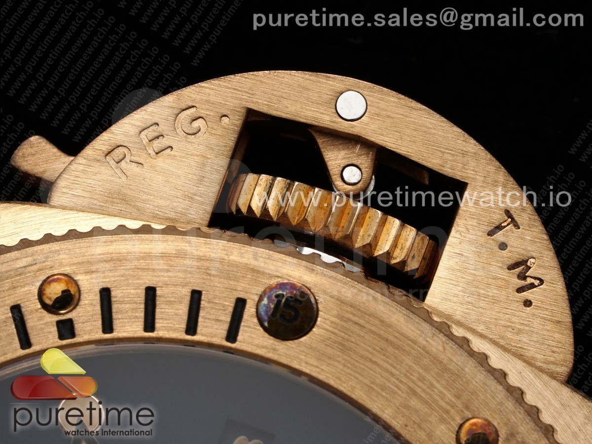 PAM1074 W Bronzo VSF 1:1 Best Edition Blue Dial on Blue Calfskin Strap P.900 Clone - Image 5