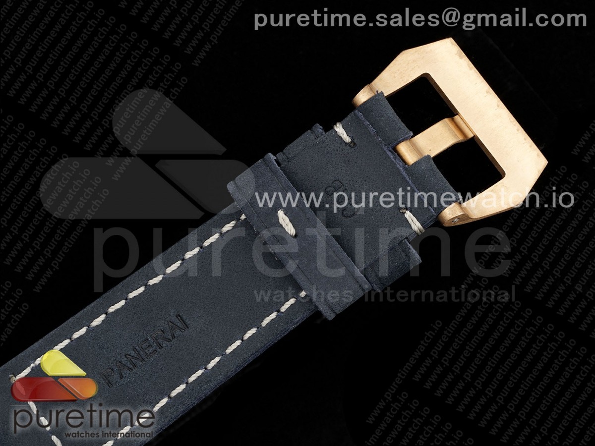 PAM1074 W Bronzo VSF 1:1 Best Edition Blue Dial on Blue Calfskin Strap P.900 Clone - Image 15