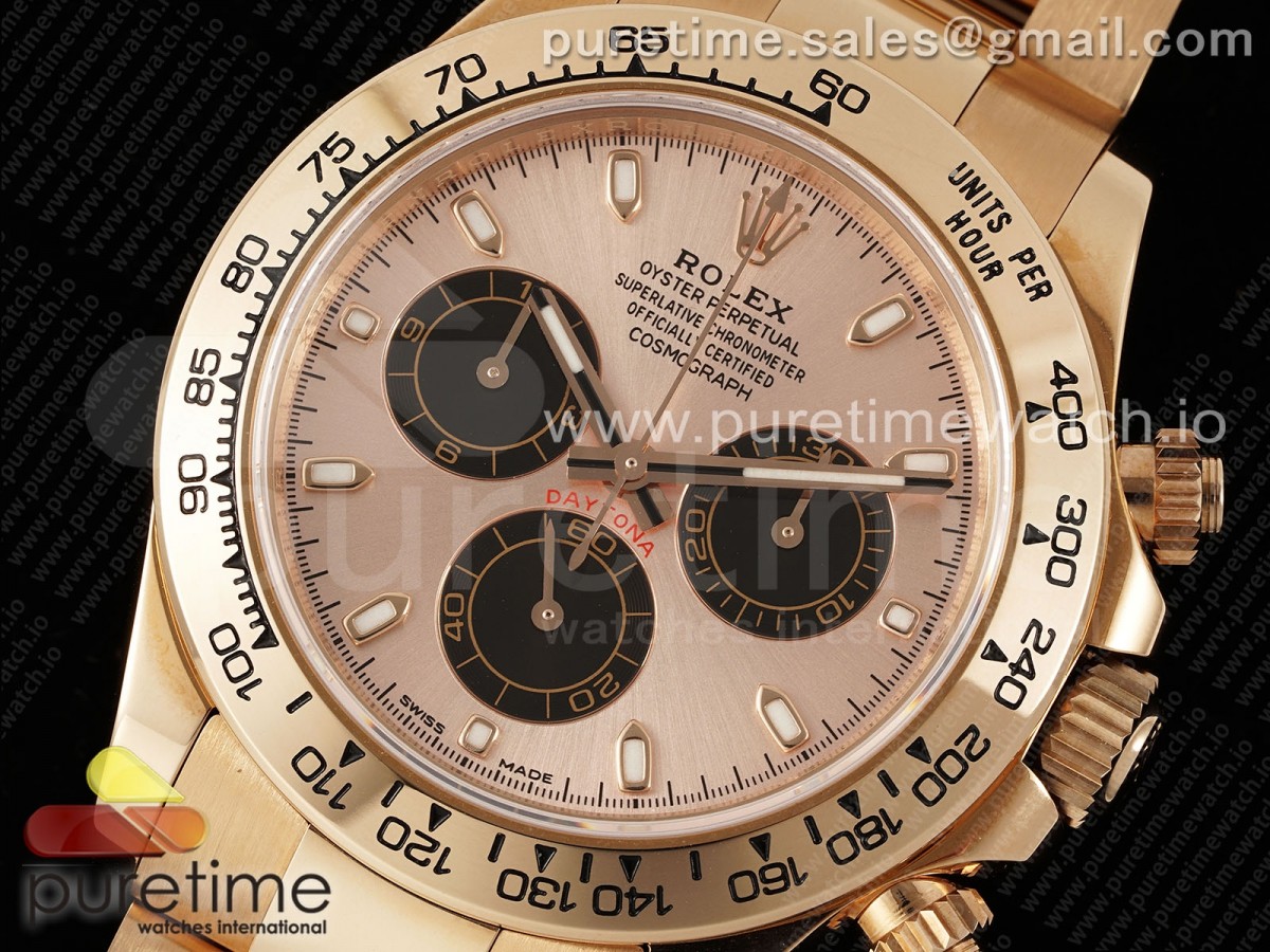 Daytona 116505 KING 1:1 Best Edition Sundust/Black Dial on RG Bracelet SA4130