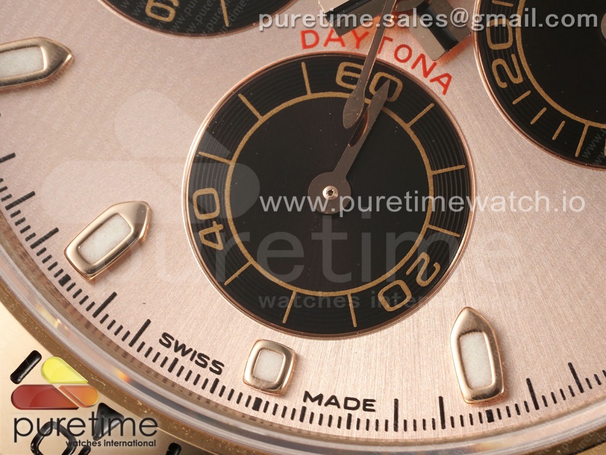 Daytona 116505 KING 1:1 Best Edition Sundust/Black Dial on RG Bracelet SA4130 - Image 13
