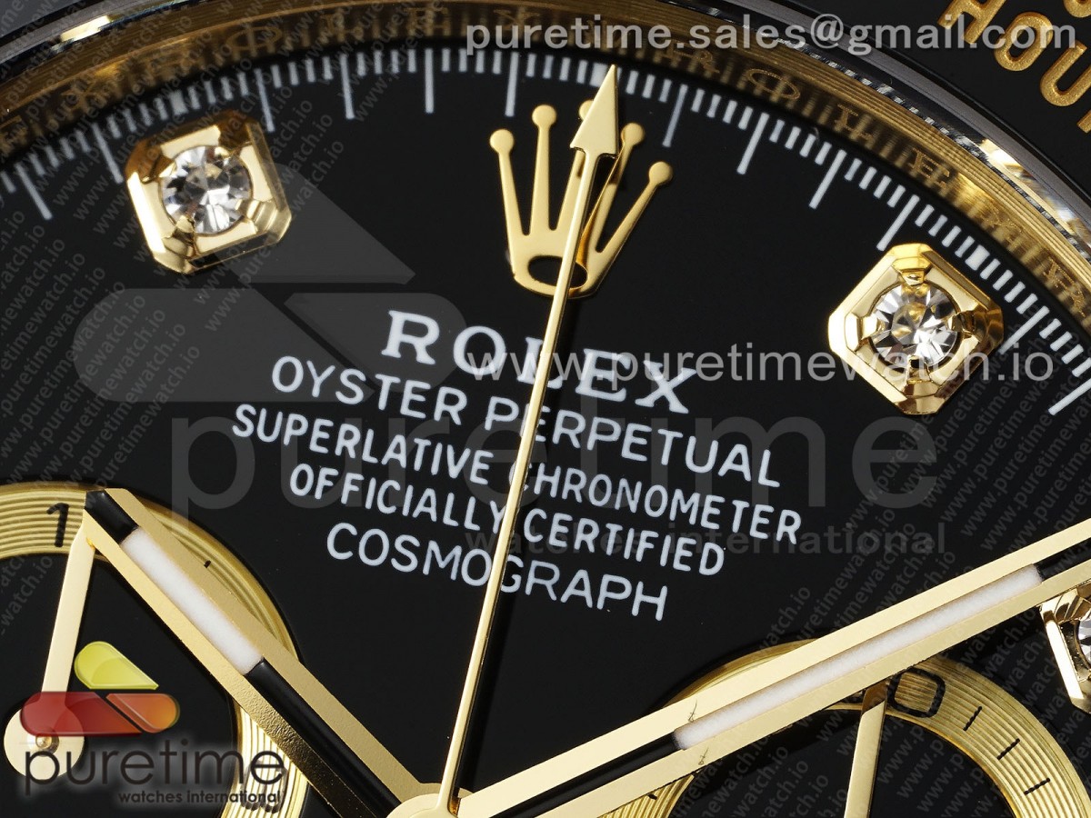 Daytona 116518 APSF 1:1 Best Edition Black Diamonds Dial on Oysterflex Rubber Strap SH4130 - Image 6