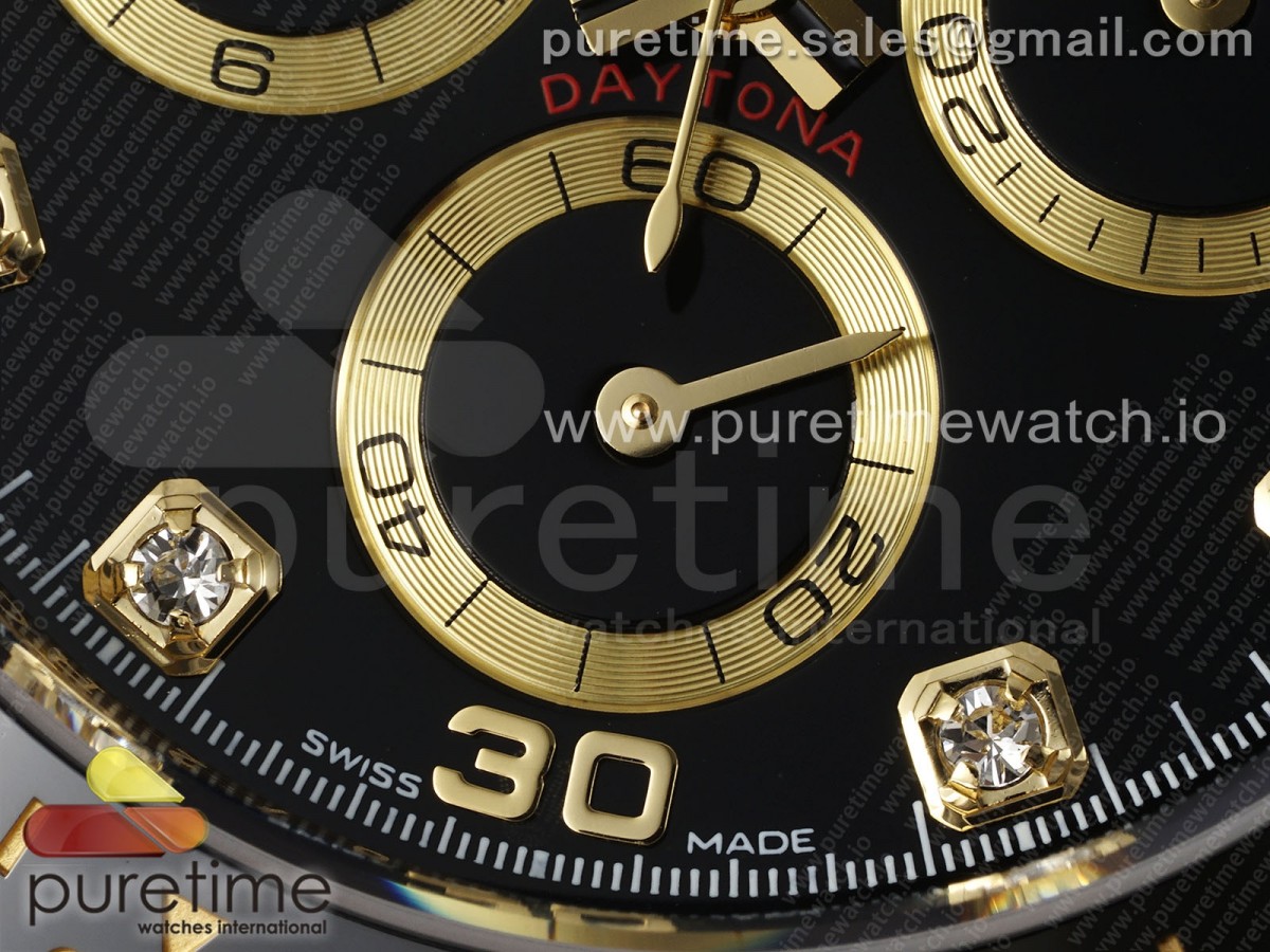 Daytona 116518 APSF 1:1 Best Edition Black Diamonds Dial on Oysterflex Rubber Strap SH4130 - Image 7