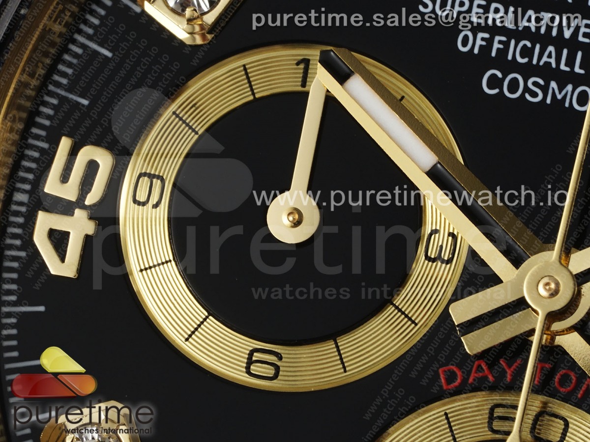 Daytona 116518 APSF 1:1 Best Edition Black Diamonds Dial on Oysterflex Rubber Strap SH4130 - Image 8