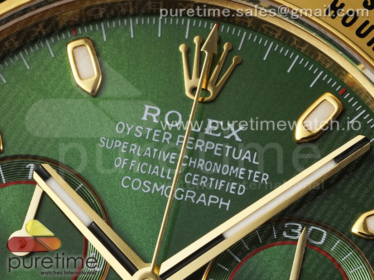Daytona 116508 APSF 1:1 Best Edition Green Dial on YG Bracelet SH4130 - Image 11