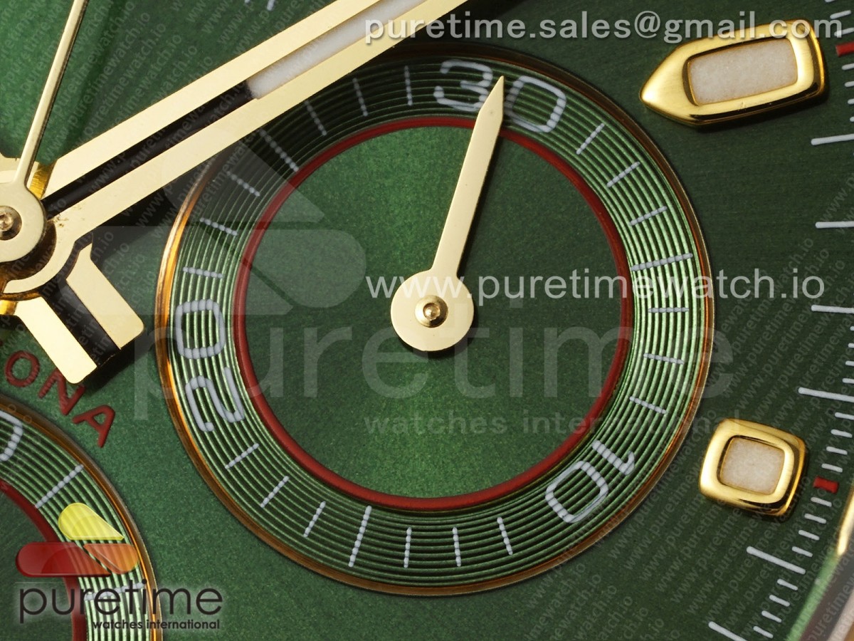 Daytona 116508 APSF 1:1 Best Edition Green Dial on YG Bracelet SH4130 - Image 15