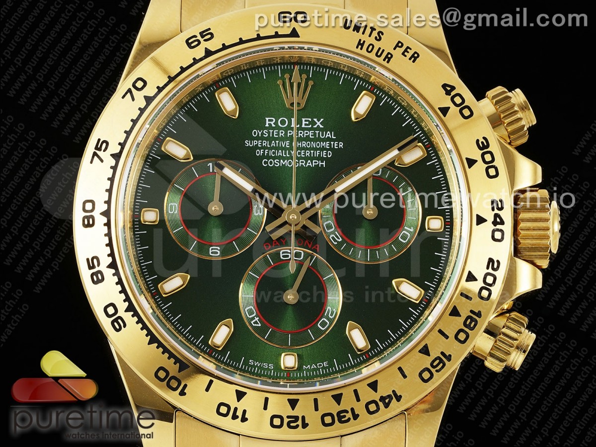 Daytona 116508 APSF 1:1 Best Edition Green Dial on YG Bracelet SH4130 - Image 10