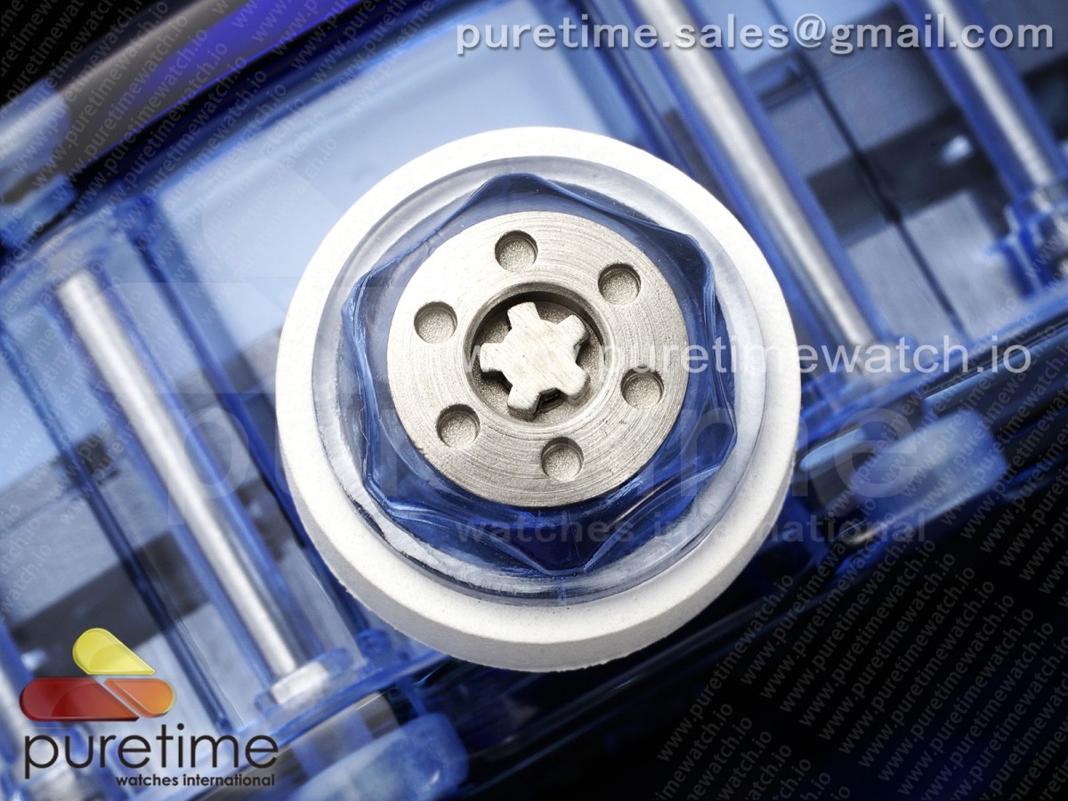 RM53-02 Blue Transparent Tourbillon RMF Best Edition Skeleton Dial on Transparent Rubber Strap V2 - Image 6