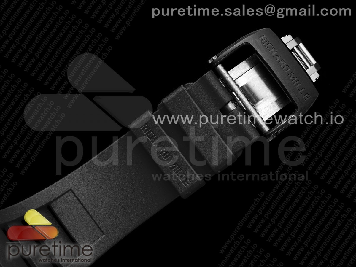 RM035-02 Red Carbon ZF 1:1 Best Edition Skeleton Dial on Black Rubber Strap NH05A V3+ - Image 16